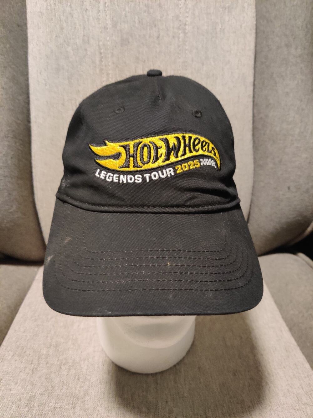 2025 Hot Wheels Legends Tour Hat Cap Adult Adjustable Black 100% Cotton